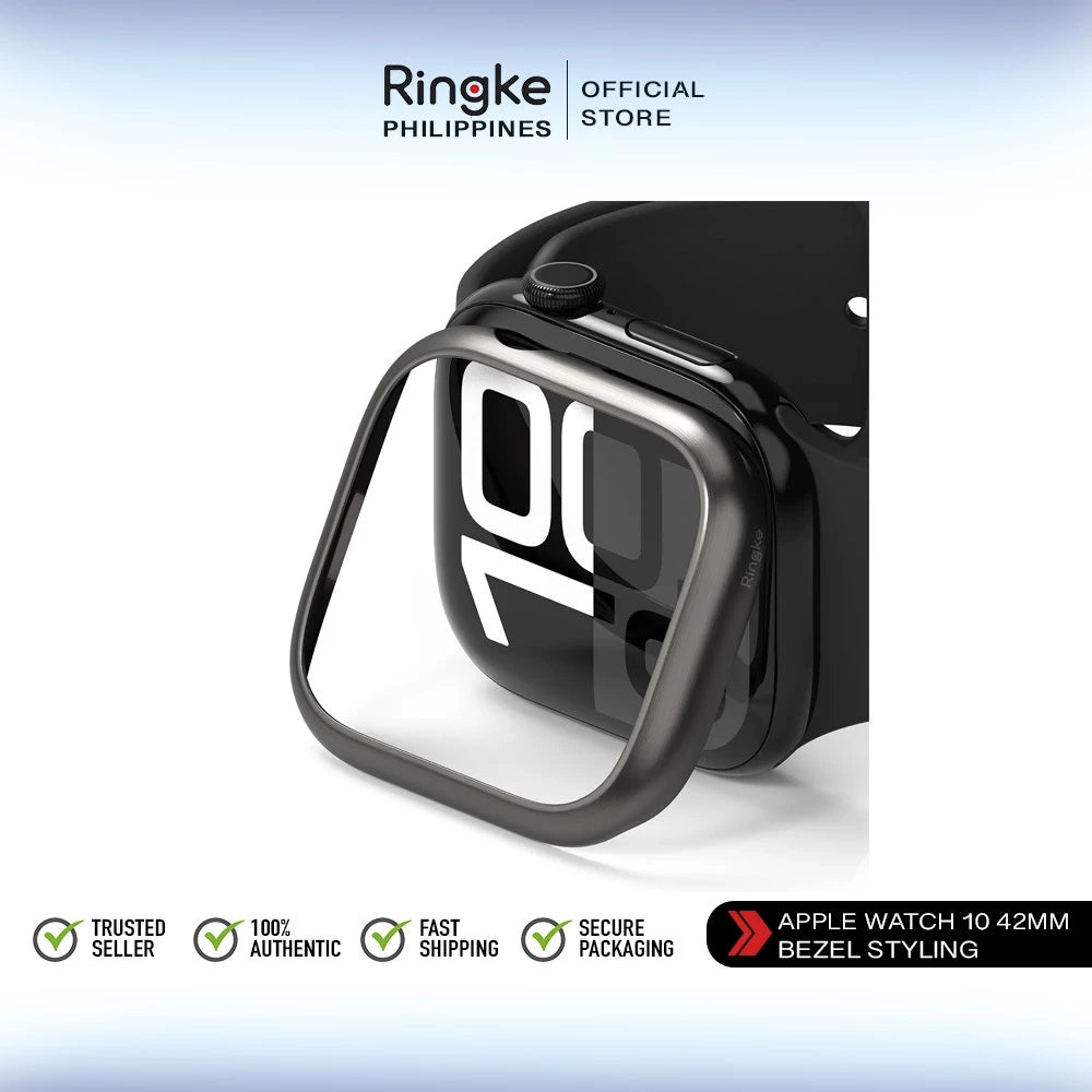 Ringke Bezel Styling Frame Protection for Apple Watch 10 42mm - Metal Smartwatch Accessory