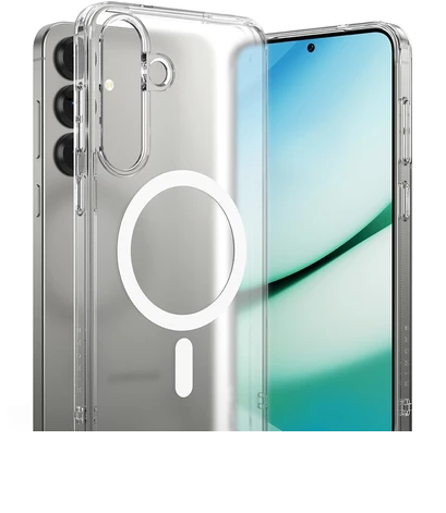 Ringke Galaxy S25 Plus Case Fusion Magnetic | Transparent Hard Back + Magnetic Charging Support