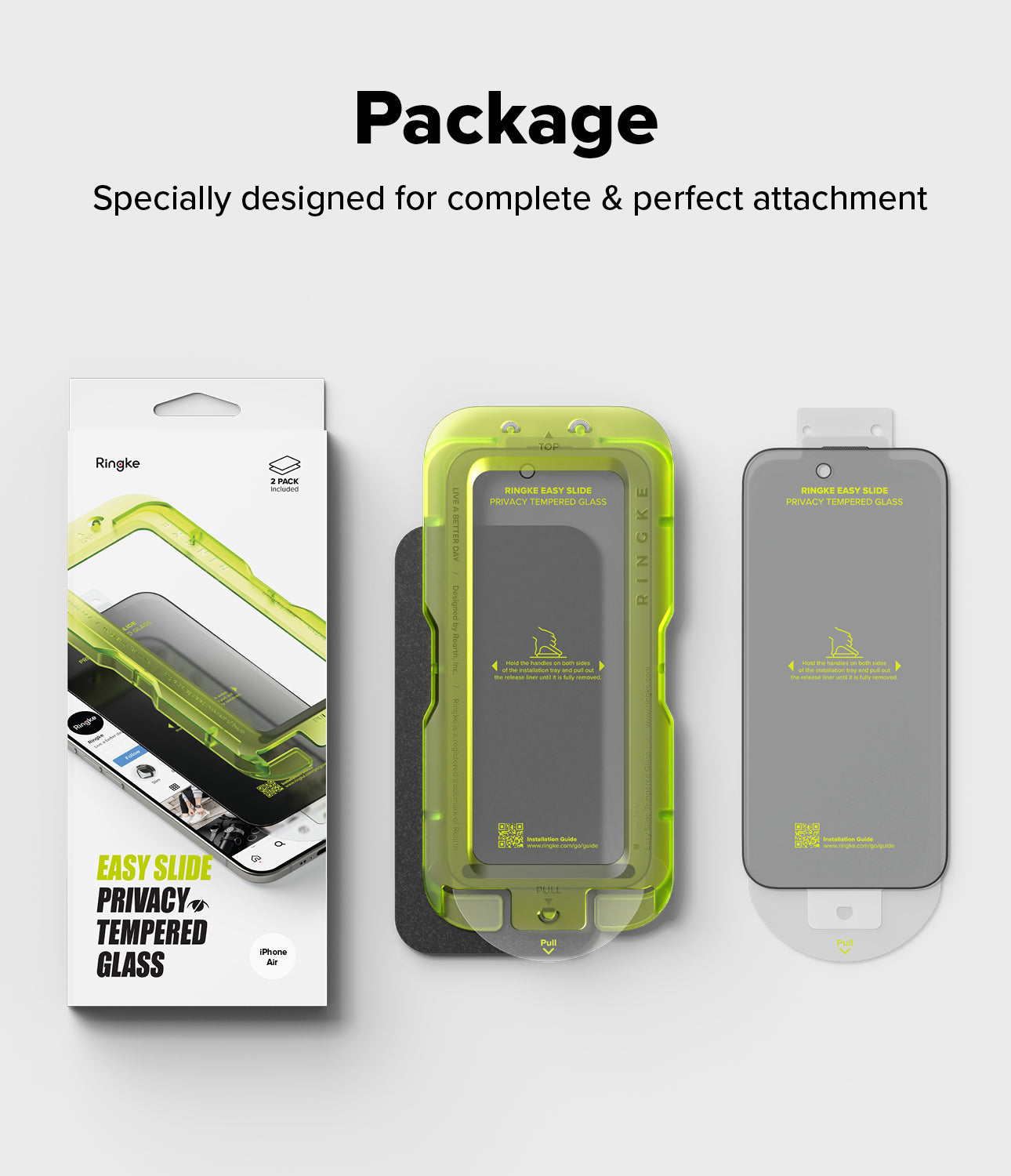 Ringke Privacy Easy Slide Tempered Glass Screen Protector for Apple iPhone Air