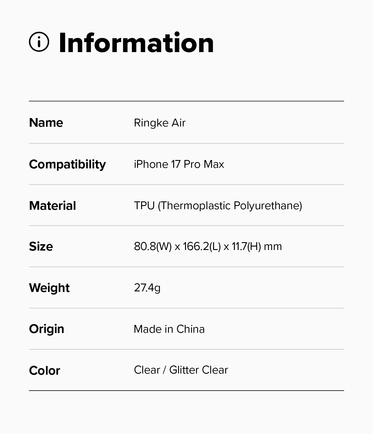 Ringke Air Case for Apple iPhone 17 Pro Max