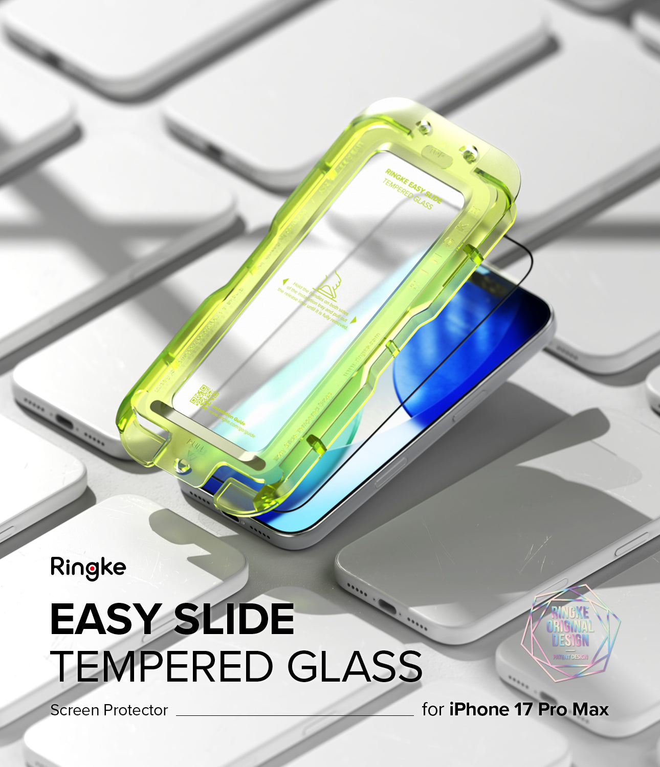 Ringke Easy Slide Tempered Glass Screen Protector for Apple iPhone 17 Pro Max