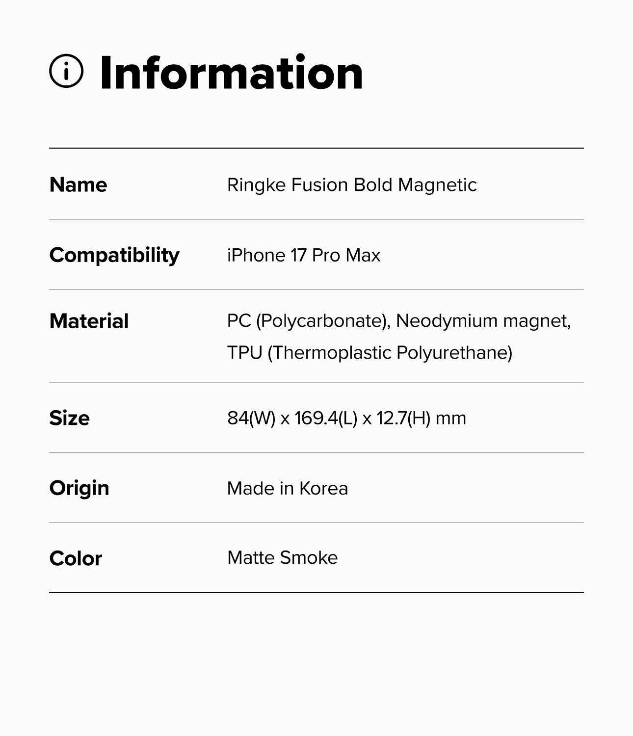 Ringke Fusion Bold Magnetic Case for Apple iPhone 17 Pro Max