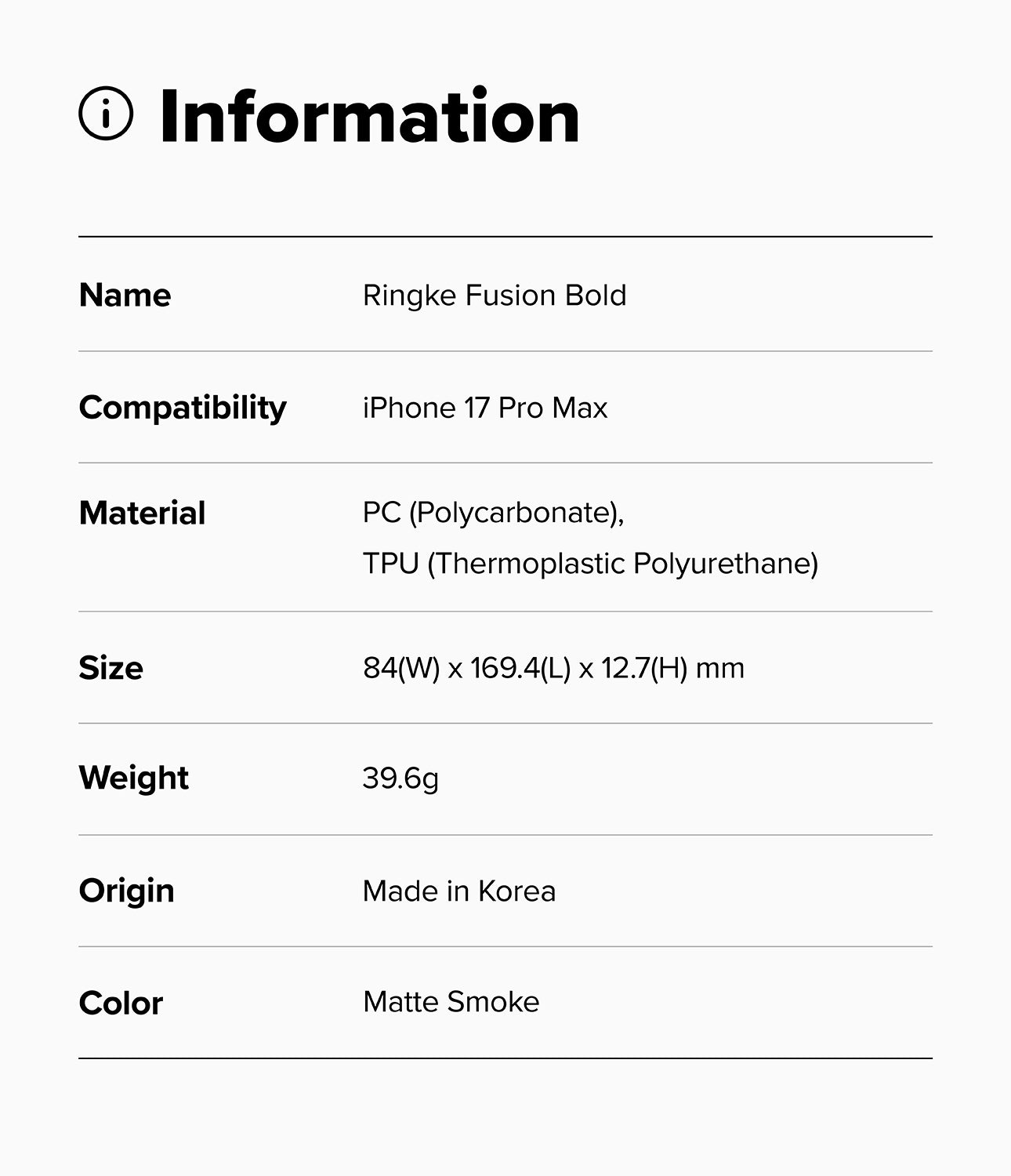 Ringke Fusion Bold Case for Apple iPhone 17 Pro Max