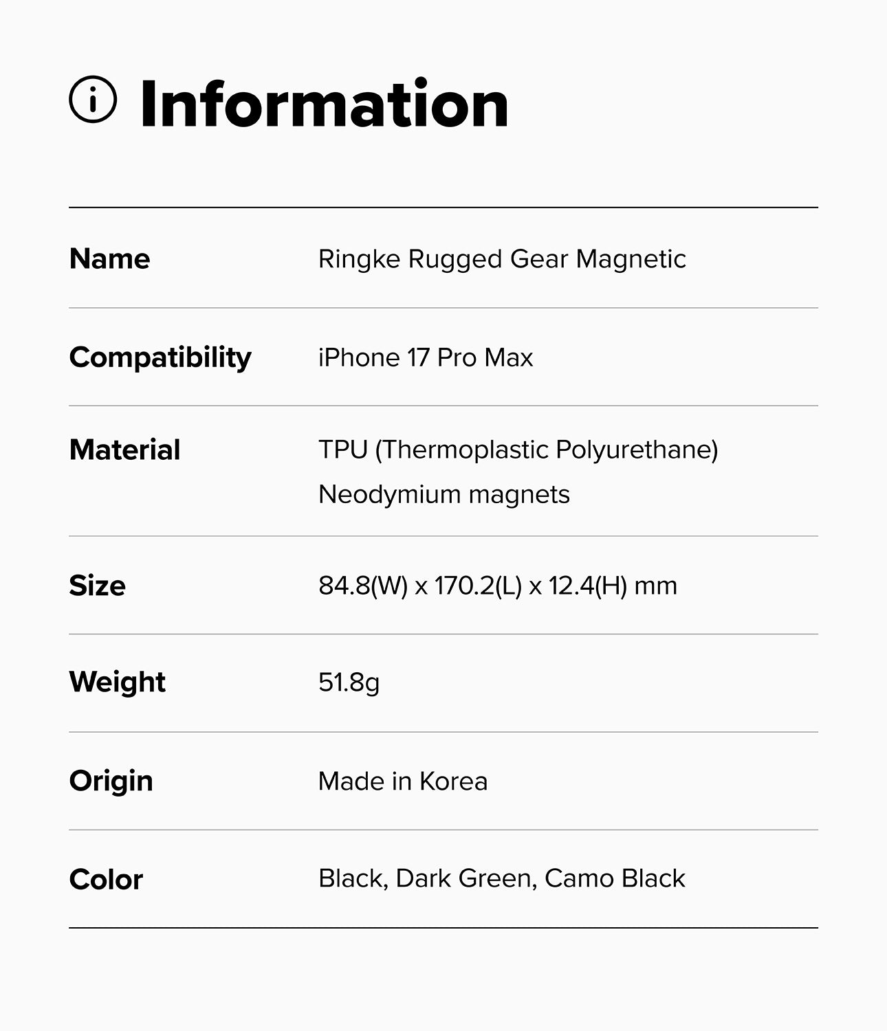 Ringke Rugged Gear Magnetic Case for Apple iPhone 17 Pro Max