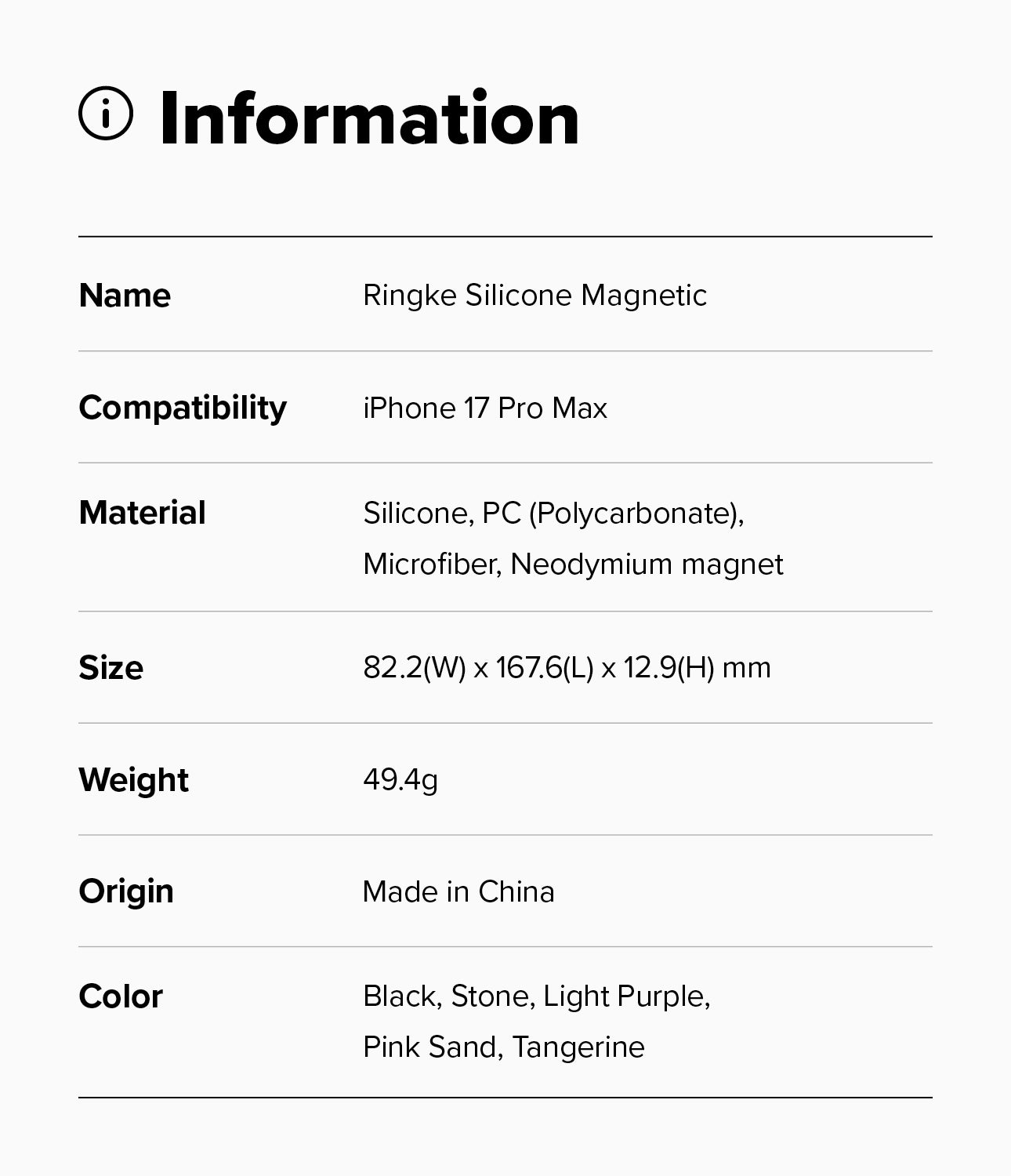 Ringke Silicone Magnetic Case for Apple iPhone 17 Pro Max
