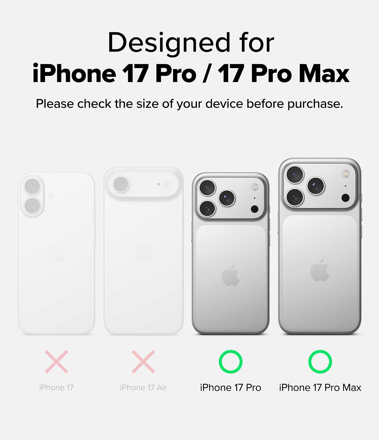 Ringke Camera Lens Frame Protector for Apple iPhone 17 Pro Max / iPhone 17 Pro