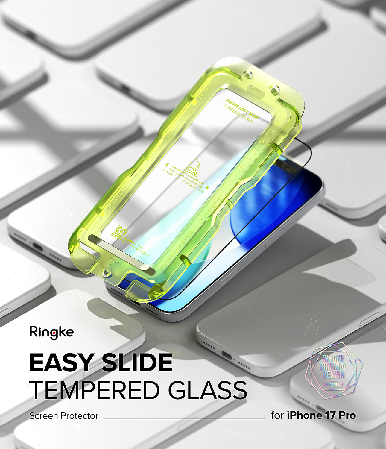 Ringke Easy Slide Tempered Glass Screen Protector for Apple iPhone 17 Pro