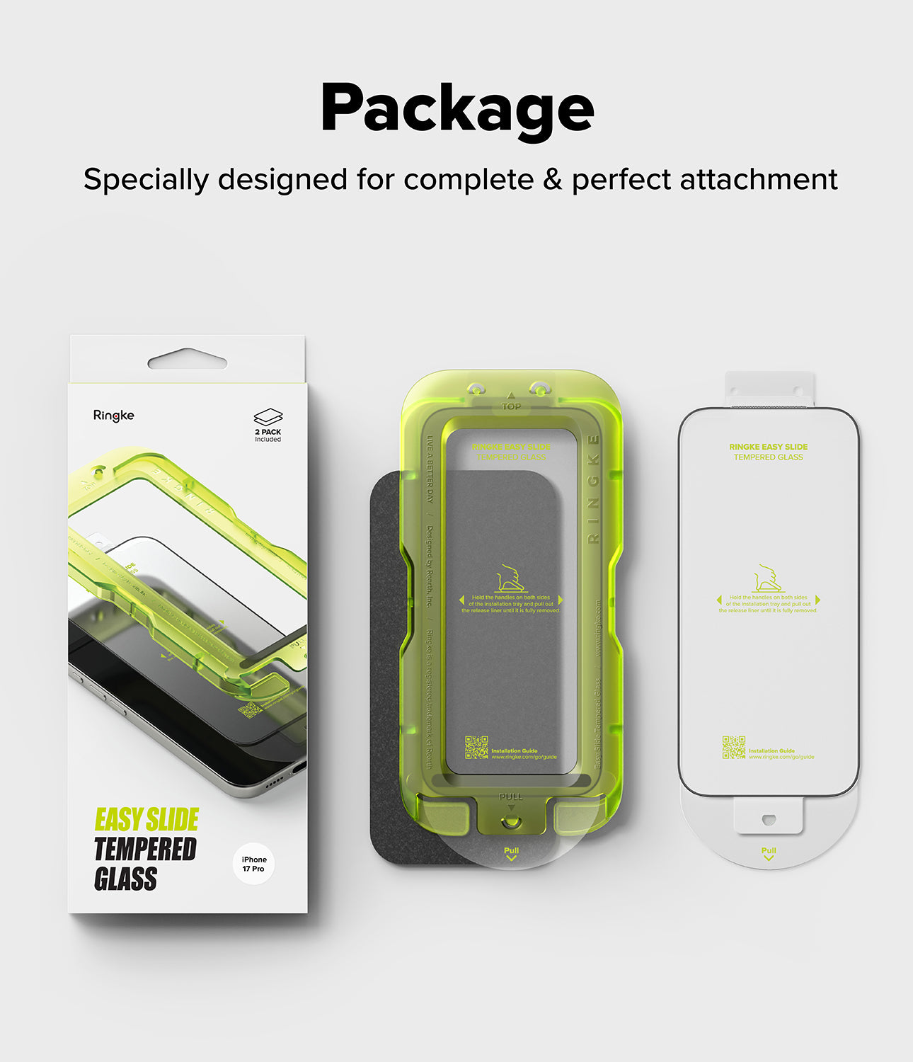 Ringke Easy Slide Tempered Glass Screen Protector for Apple iPhone 17 Pro