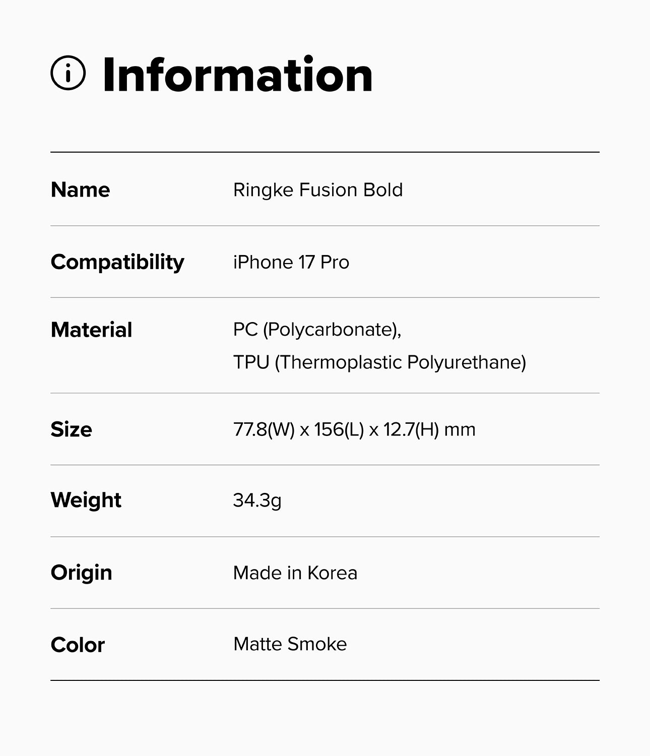 Ringke Fusion Bold Case for Apple iPhone 17 Pro