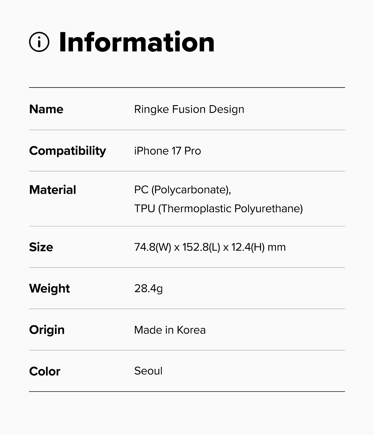 Ringke Fusion Design Case for Apple iPhone 17 Pro