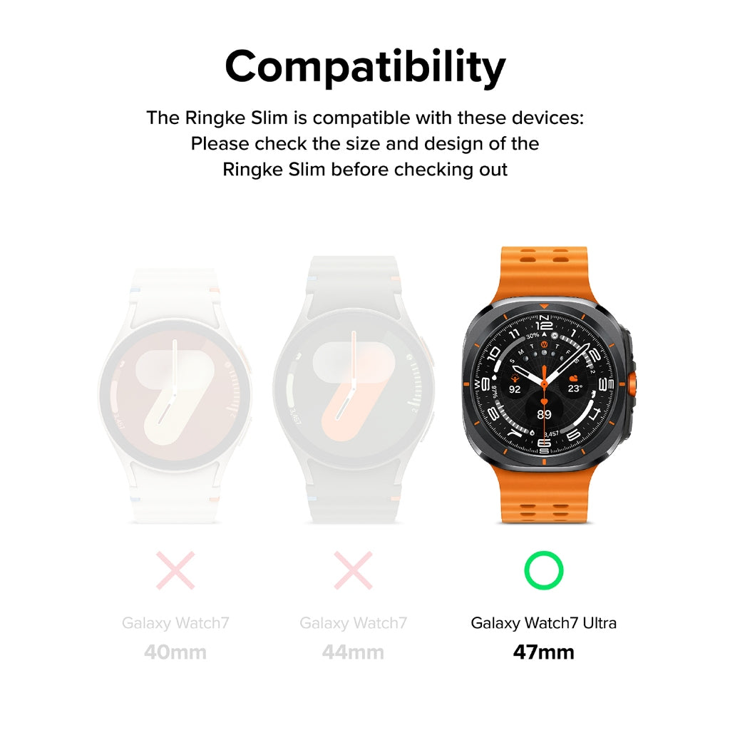 Ringke Slim Case and Glass Protector for Samsung Galaxy Watch Ultra 47mm