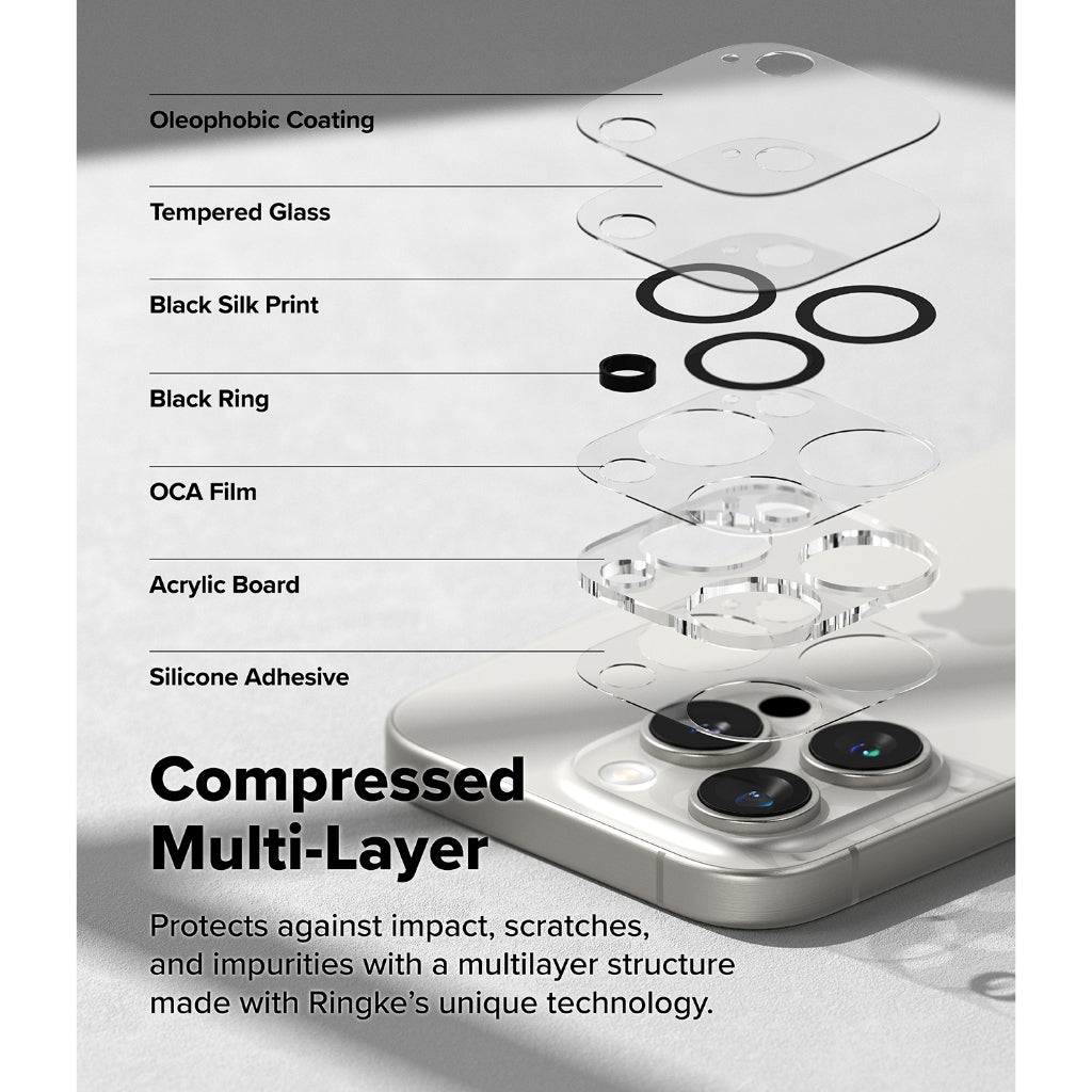 Ringke Camera Tempered Glass Protector for Apple iPhone 16 Pro / iPhone 16 Pro Max