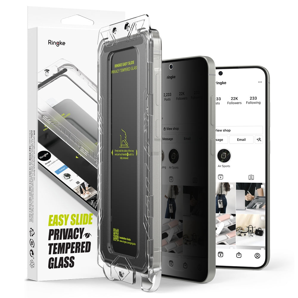 Ringke Privacy Easy Slide for Samsung Galaxy S25 Plus Screen Tempered Glass Protector