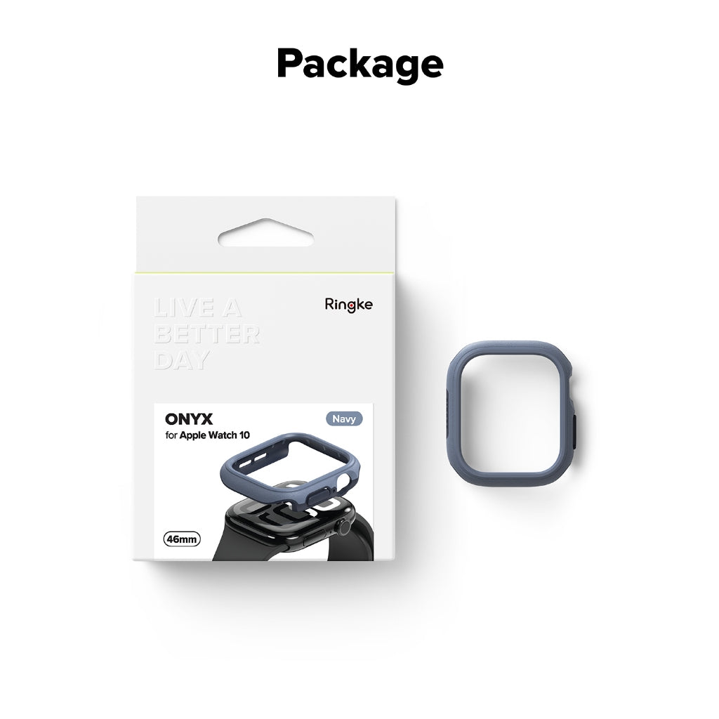 Ringke Onyx Case Compatible for Apple Watch 10 46mm PC and TPU Hybrid Protective Cover