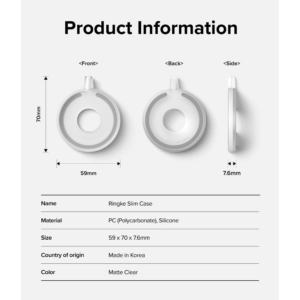 Ringke Slim Case for Apple MagSafe Charger (2024) - No Actual MagSafe Charger Included