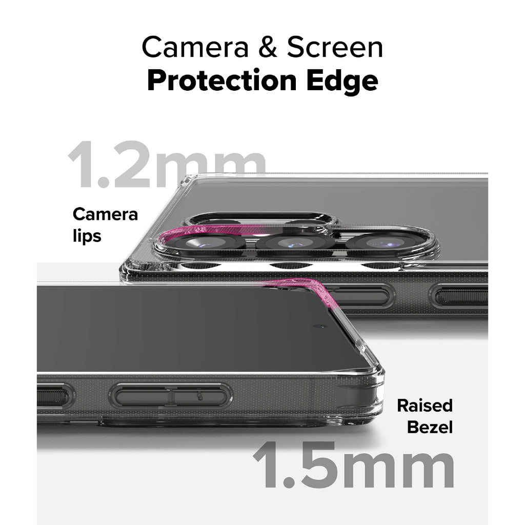 Ringke Fusion Case for Galaxy S25 Ultra | Clear Back Shockproof TPU Bumper Phone Cover