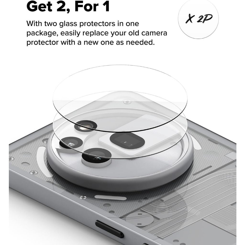 Ringke Nothing Phone (3a) Pro Camera Lens Protector | Tempered Glass Cover Anti-Fingerprint