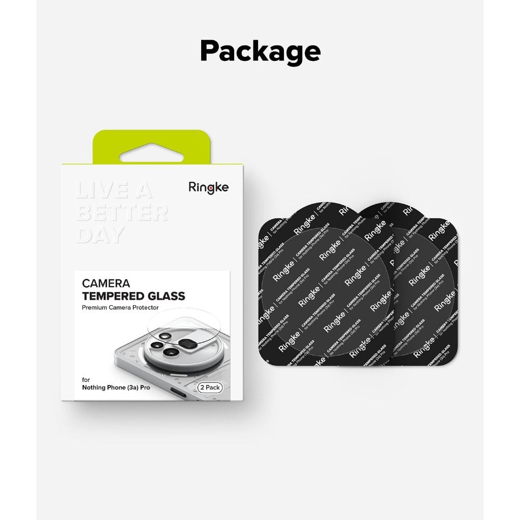 Ringke Nothing Phone (3a) Pro Camera Lens Protector | Tempered Glass Cover Anti-Fingerprint