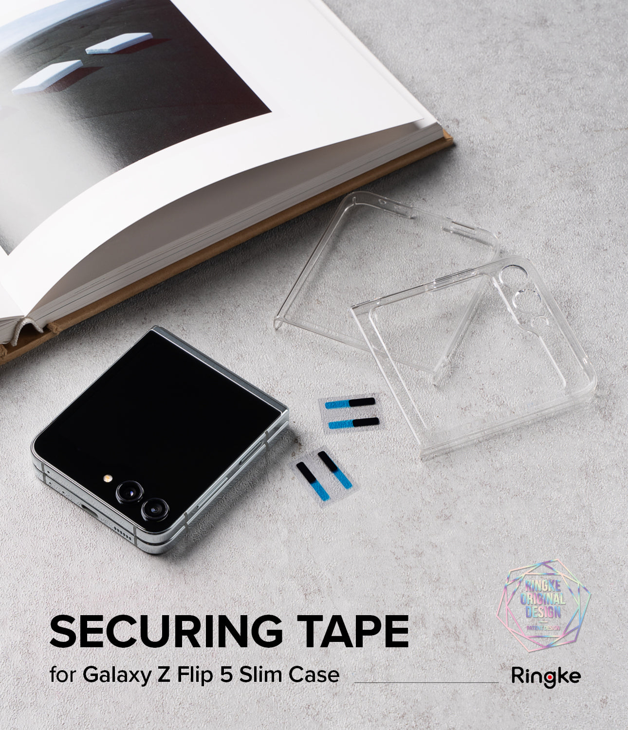 Ringke Securing Tape for Z Flip 5 Slim Case - Non-Slip Extra Sticker for Ringke Slim Case