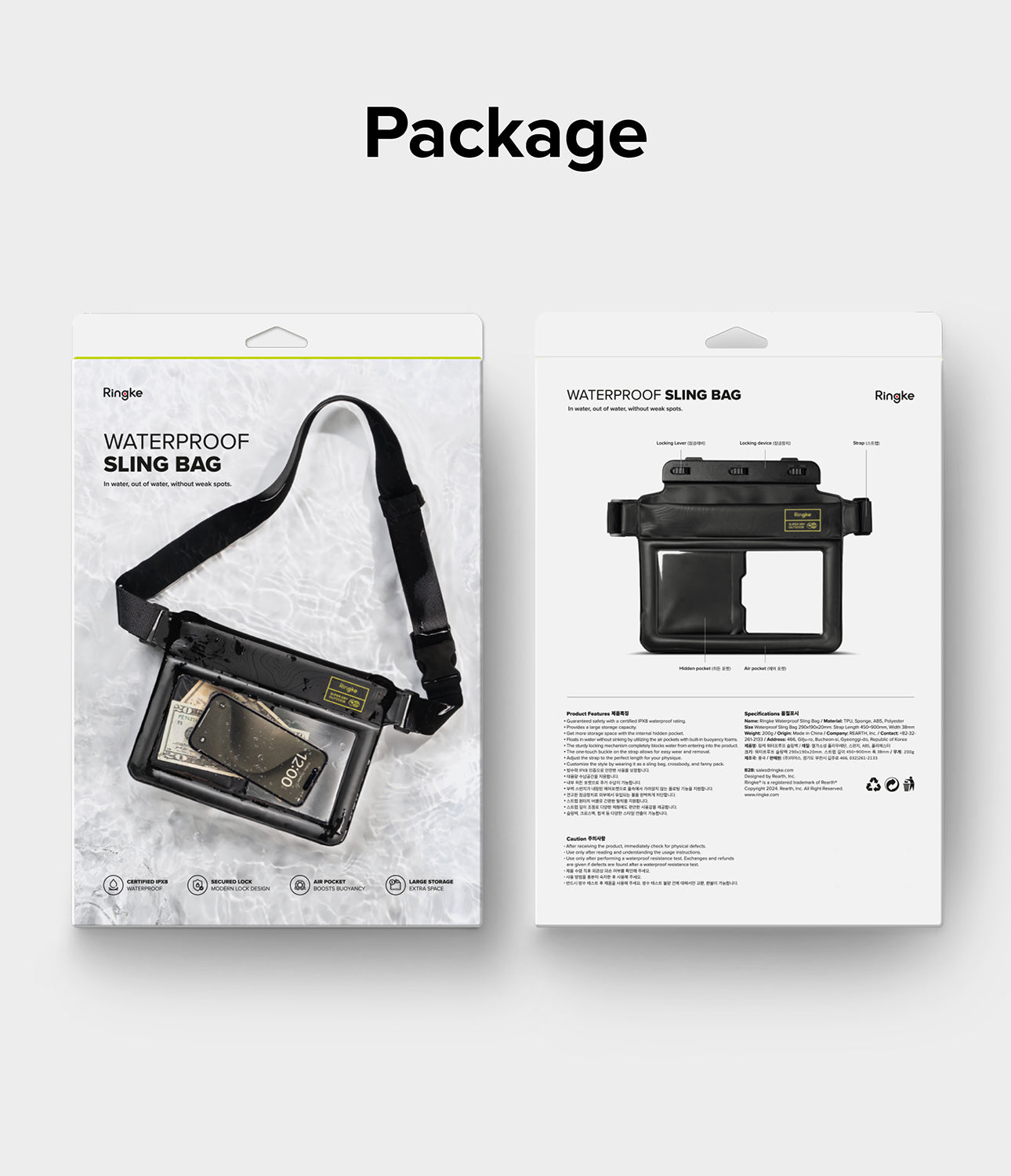 Ringke Waterproof Pouch Case - Sling Bag Design