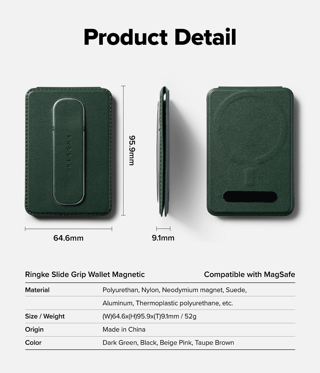 Ringke Slide Grip Wallet Magnetic Card Holder