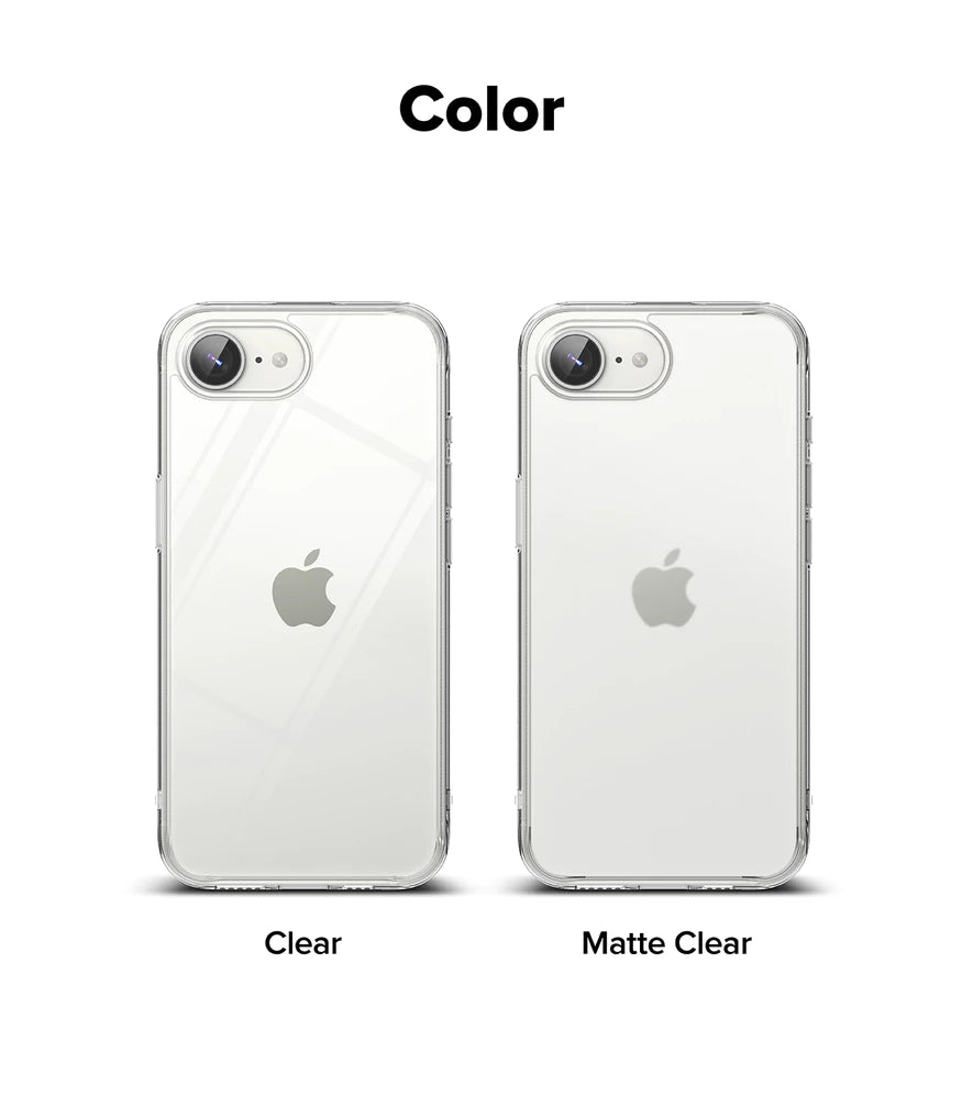 Ringke iPhone 16e Case Fusion | Clear Hard Back + Soft TPU Bumper | Slim Shockproof Cover
