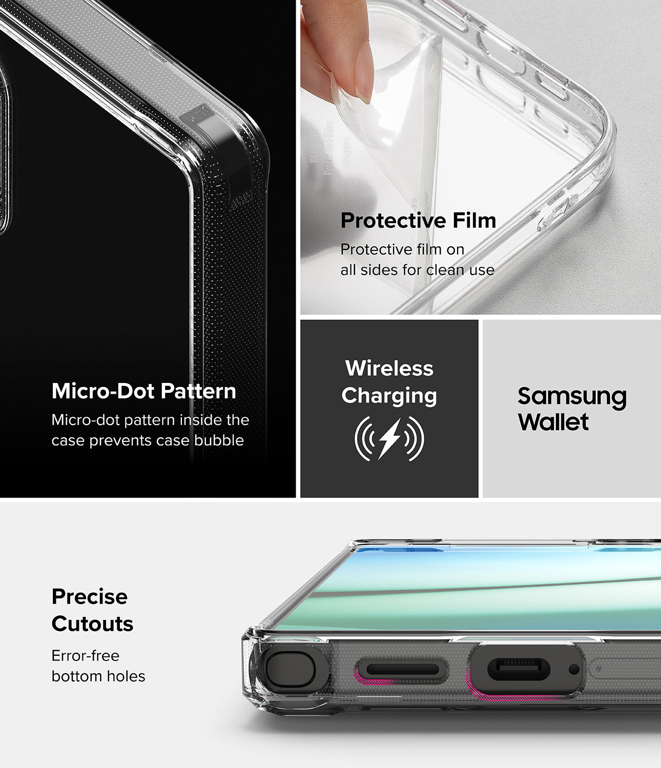 Ringke Fusion Case for Galaxy S25 Ultra | Clear Back Shockproof TPU Bumper Phone Cover