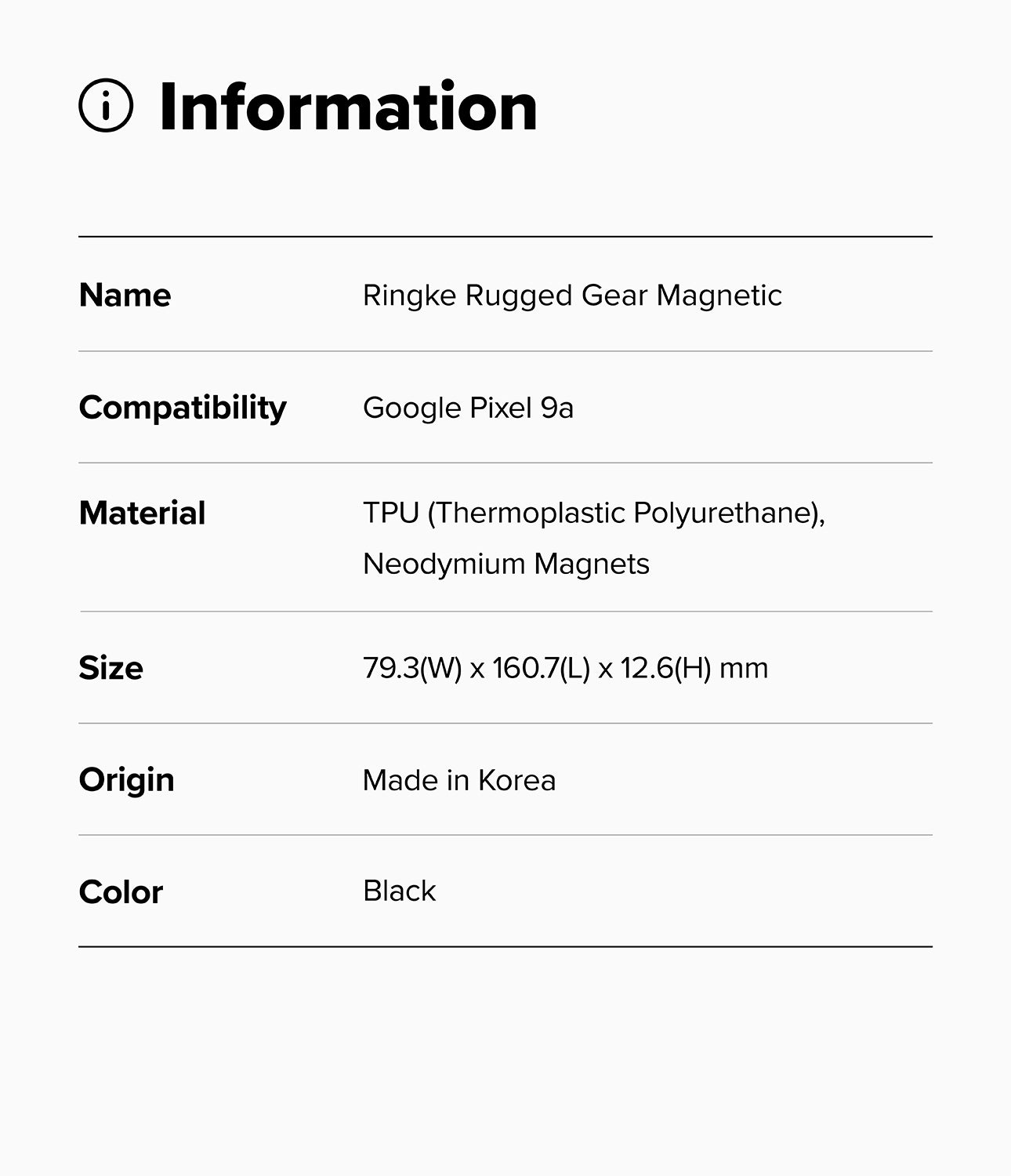 Ringke Rugged Gear Magnetic Case for Google Pixel 9a