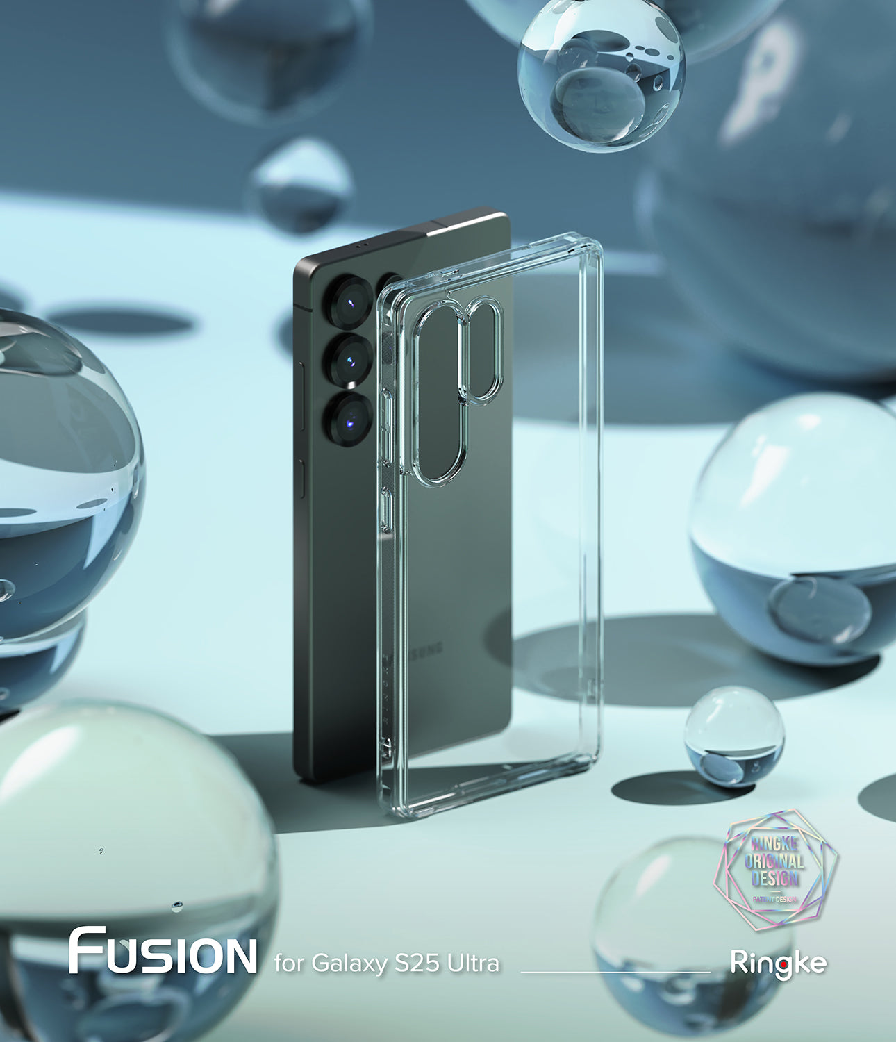 Ringke Fusion Case for Galaxy S25 Ultra | Clear Back Shockproof TPU Bumper Phone Cover