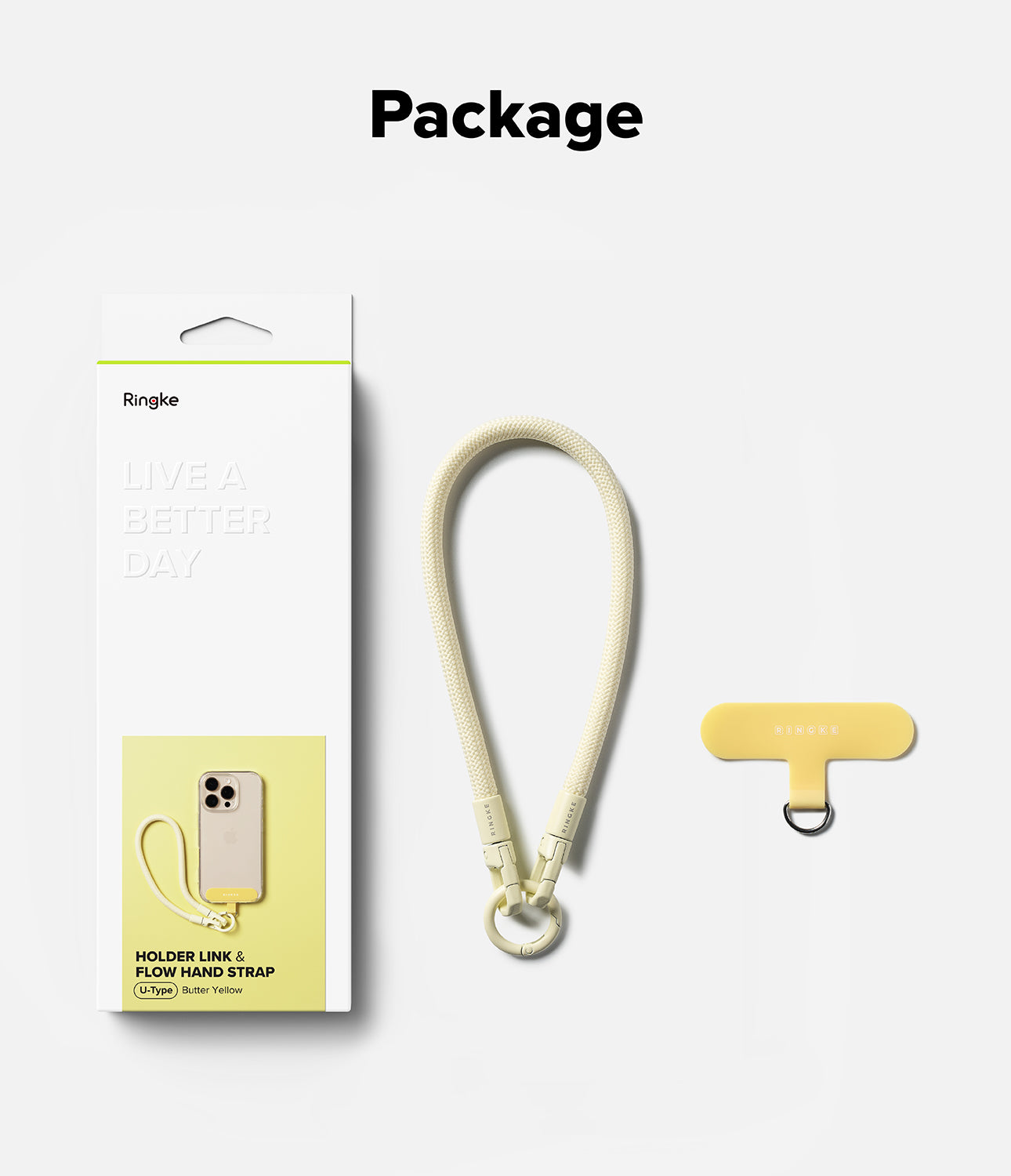 Ringke Holder Link & Flow Hand Strap U-Type for Smartphone Cases