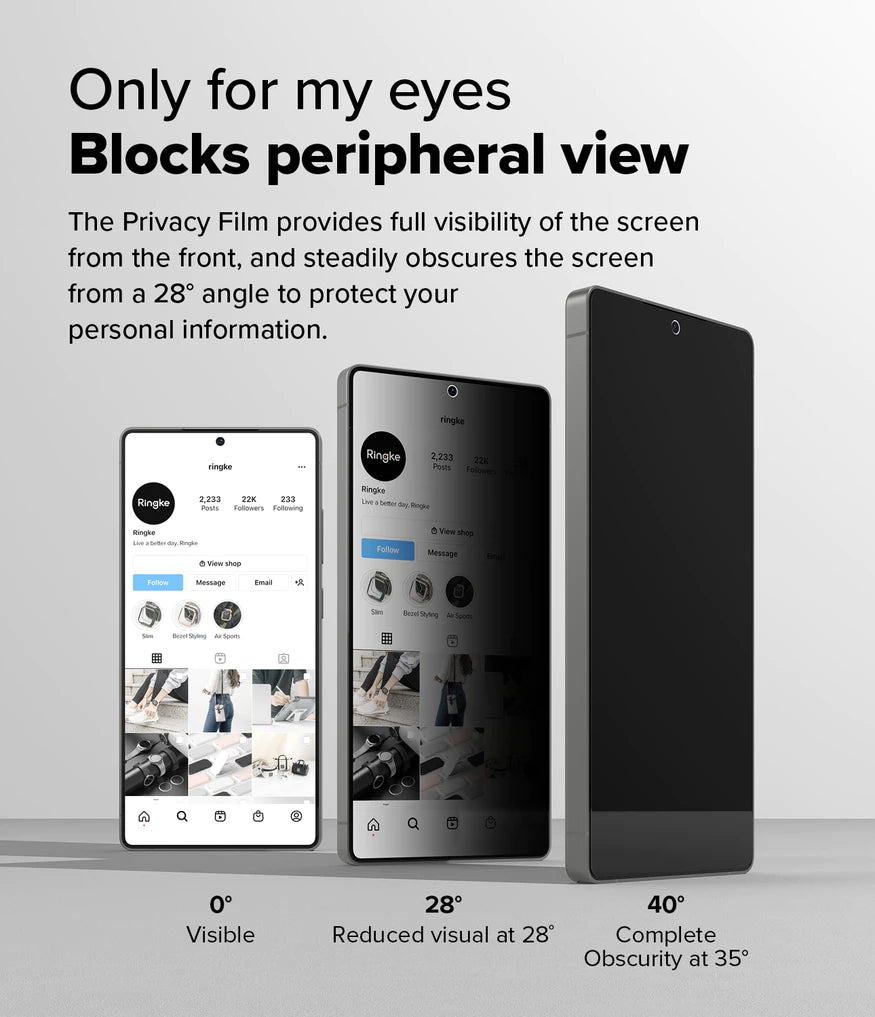 Ringke Privacy Easy Slide for Samsung Galaxy S25 Ultra - Anti Spy Tempered Glass Screen Protector