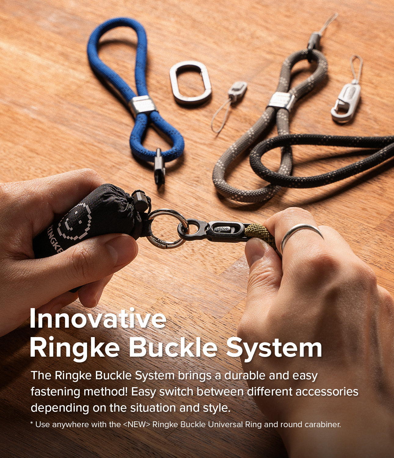 Ringke Rope Hand Strap Compatible for Smartphones and more