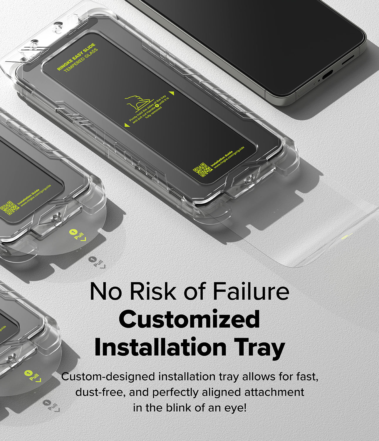 Ringke S25 Plus Tempered Glass Screen Protector | Easy Slide Install Tray | 9H Anti-Scratch Film