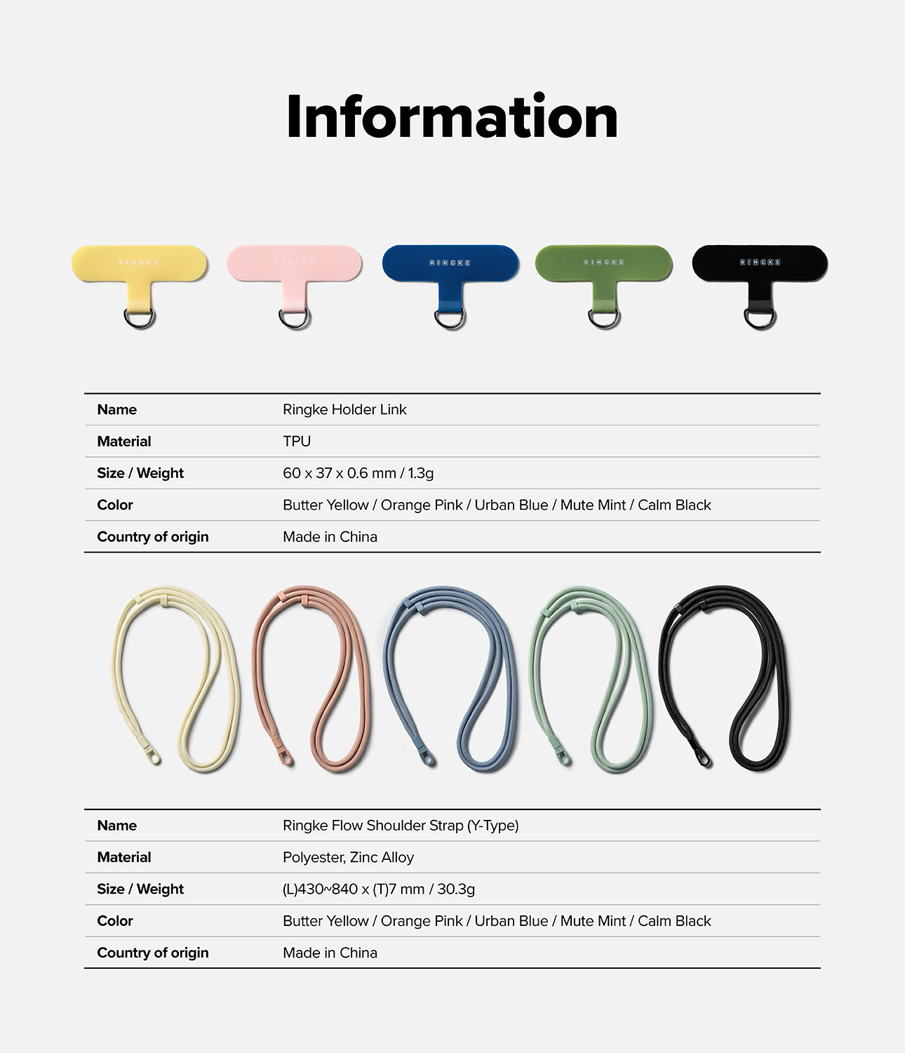 Ringke Holder Link & Flow Shoulder Strap Y-Type for Smartphone Cases