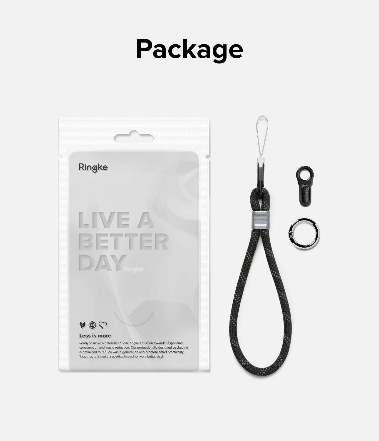 Ringke Rope Hand Strap Compatible for Smartphones and more