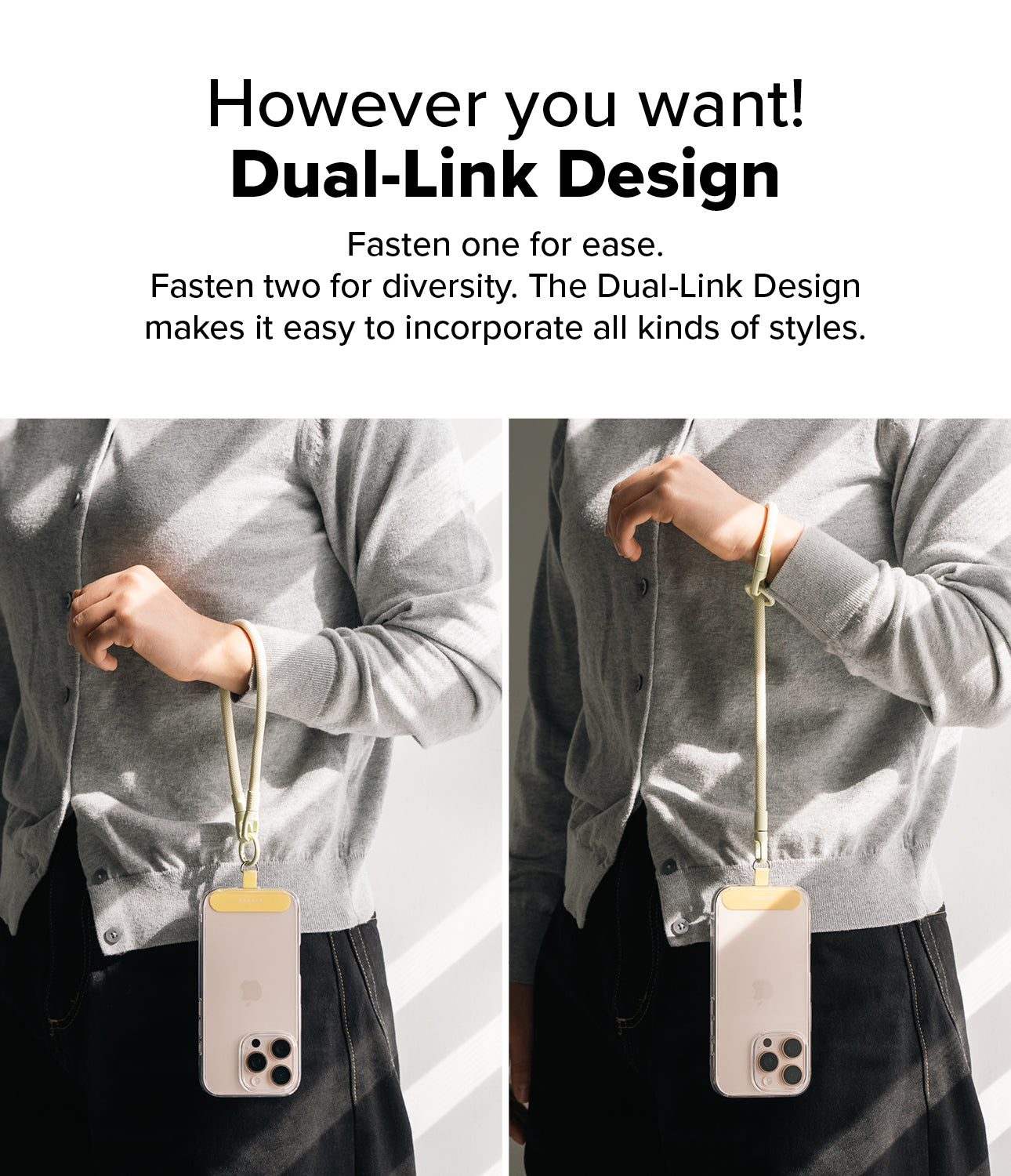 Ringke Holder Link & Flow Hand Strap U-Type for Smartphone Cases