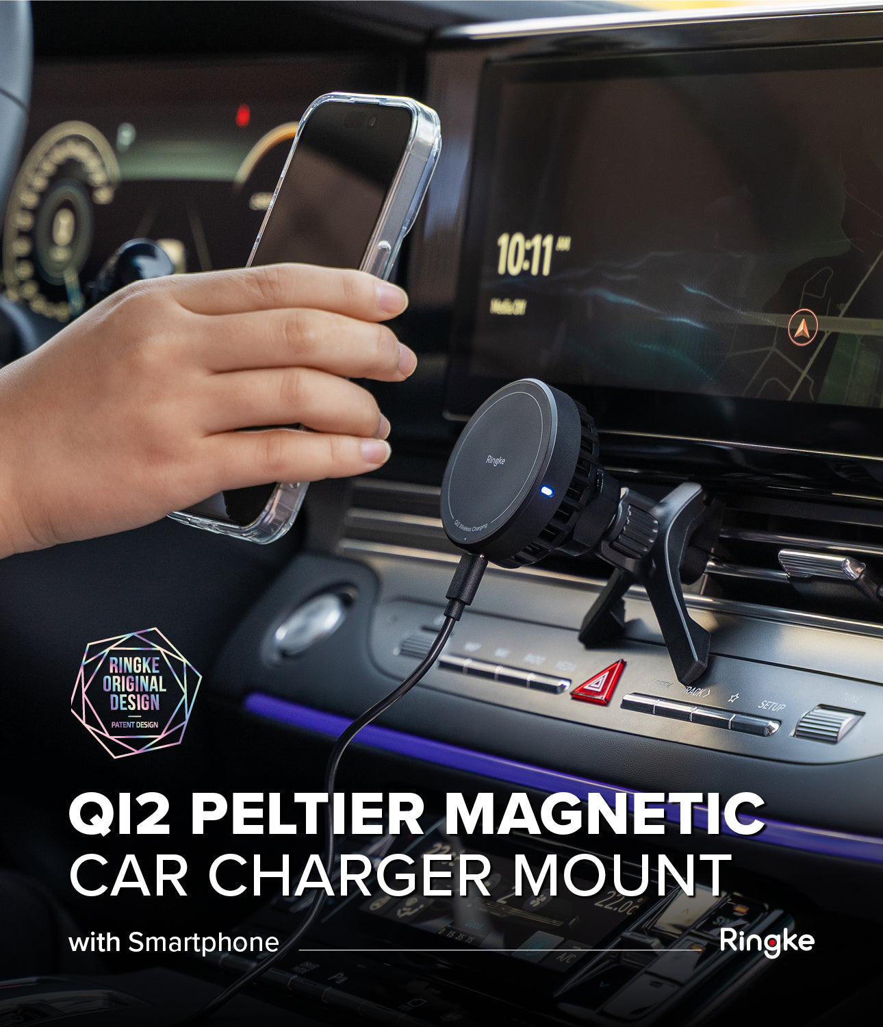 Ringke Qi2 Peltier Magnetic Car Charger Mount