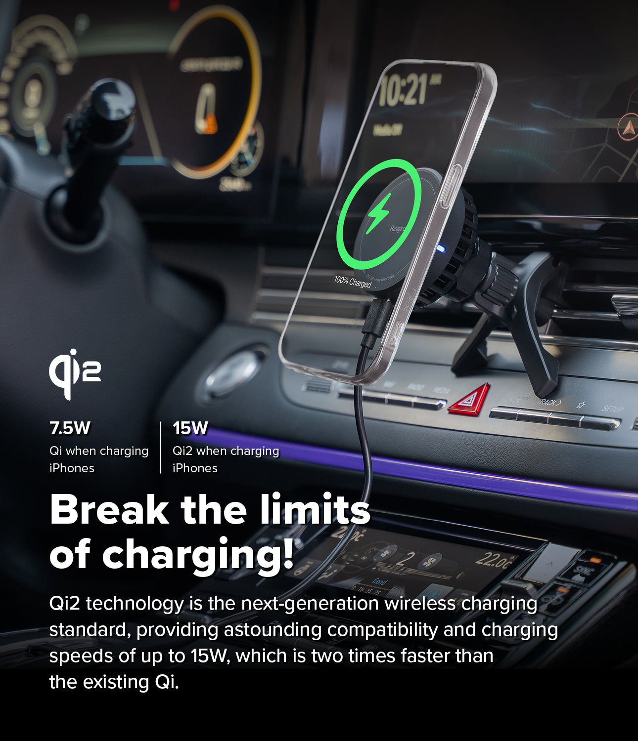 Ringke Qi2 Peltier Magnetic Car Charger Mount