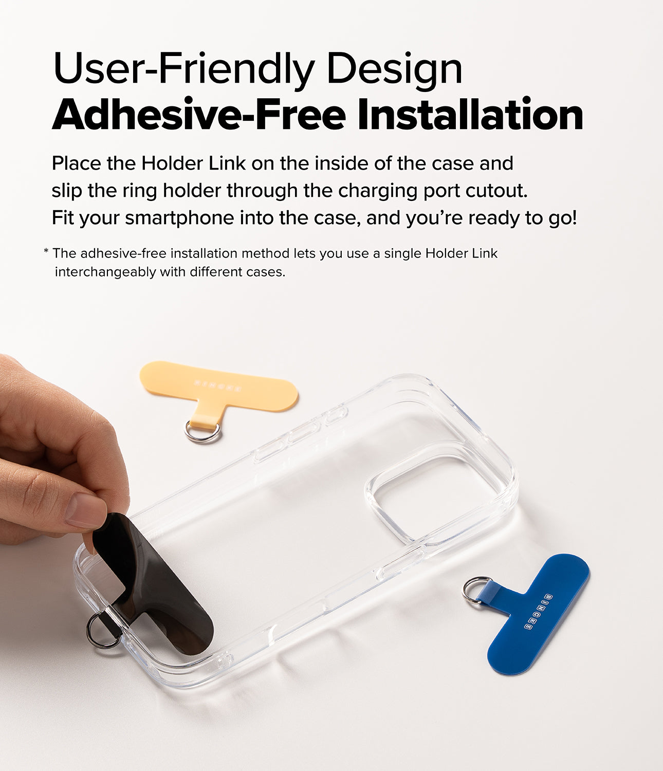 Ringke Holder Link & Flow Hand Strap U-Type for Smartphone Cases