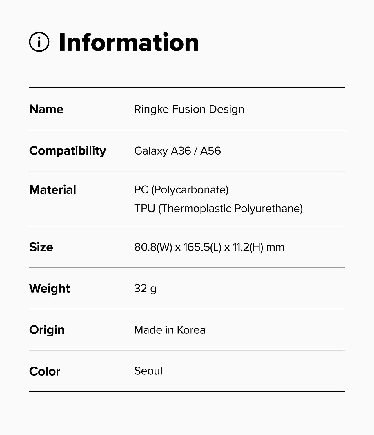 Ringke Fusion Design Case for Samsung Galaxy A36 / A56