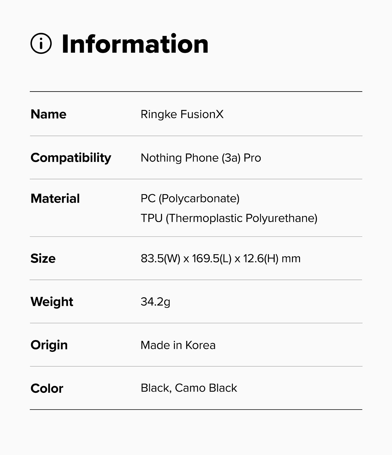 Ringke Fusion X Case for Nothing Phone (3a) Pro