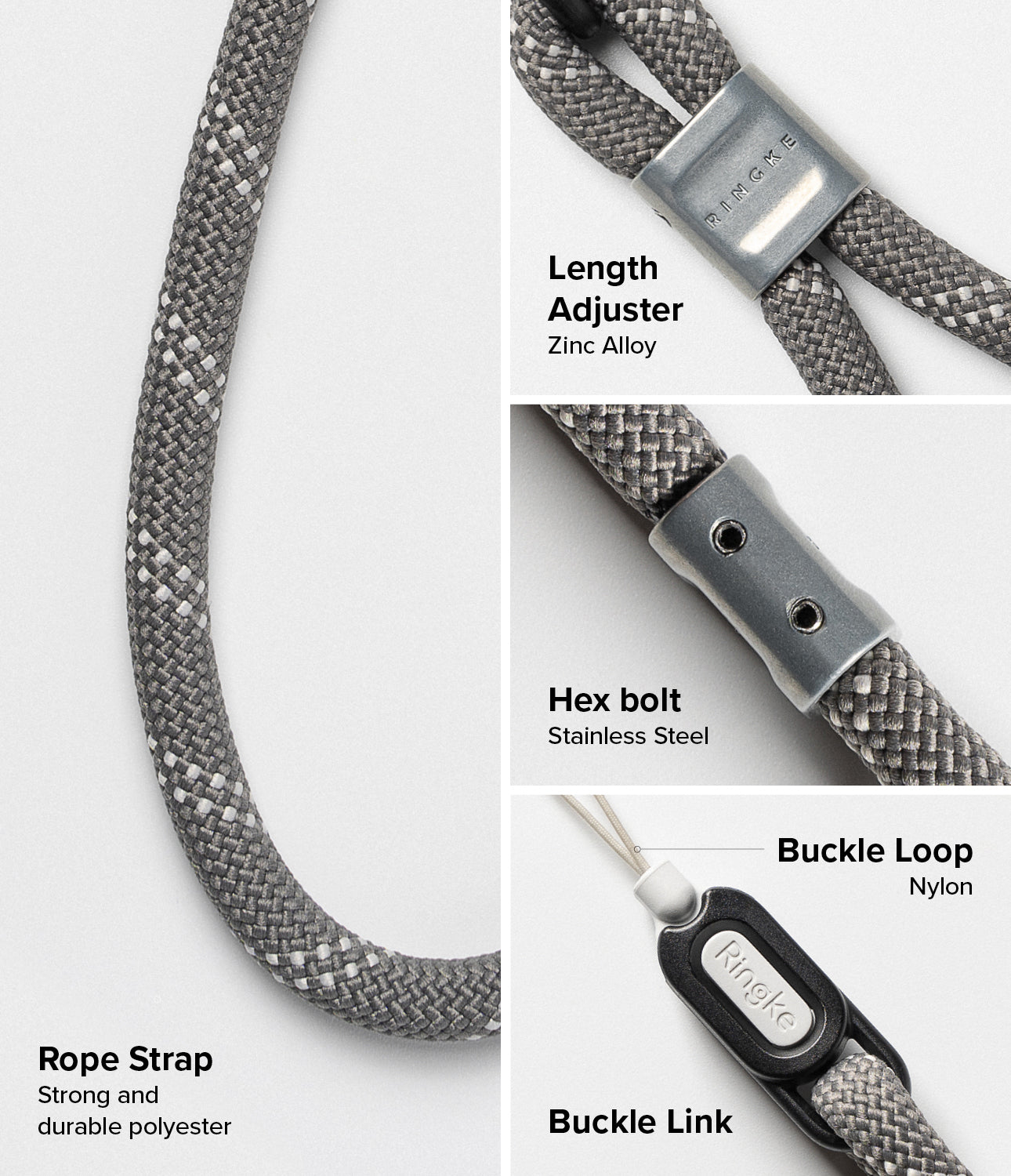 Ringke Rope Hand Strap Compatible for Smartphones and more