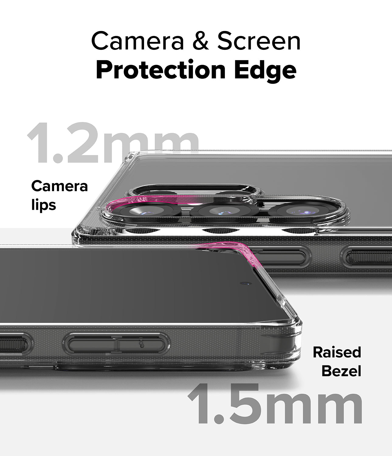 Ringke Fusion Case for Galaxy S25 Ultra | Clear Back Shockproof TPU Bumper Phone Cover