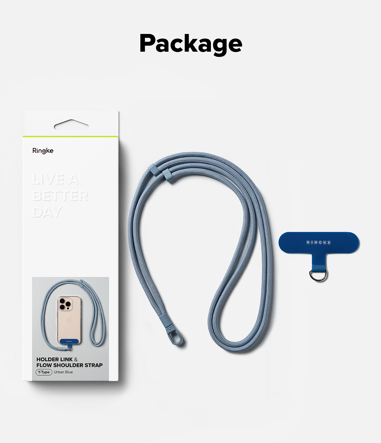 Ringke Holder Link & Flow Shoulder Strap Y-Type for Smartphone Cases