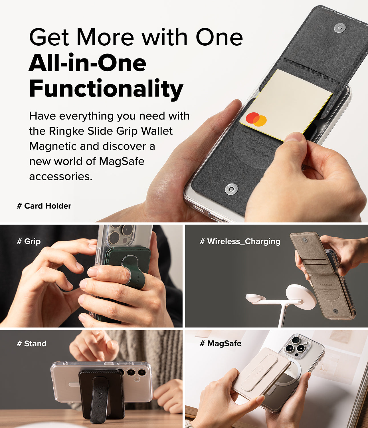 Ringke Slide Grip Wallet Magnetic Card Holder