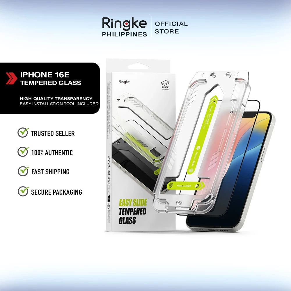 Ringke Easy Slide Tempered Glass for Apple iPhone 16e Screen Protector