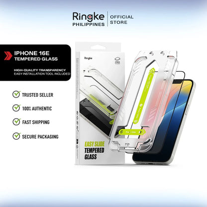 Ringke Easy Slide Tempered Glass for Apple iPhone 16e Screen Protector