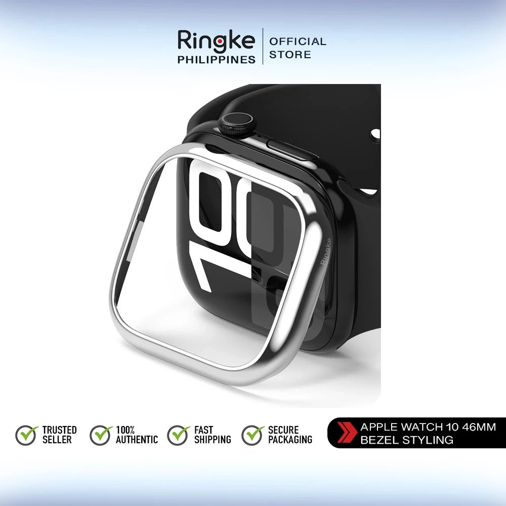 Ringke Bezel Styling for Apple Watch 10 46mm Frame Protection - Metal Smartwatch Accessory