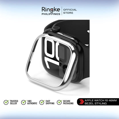 Ringke Bezel Styling for Apple Watch 10 46mm Frame Protection - Metal Smartwatch Accessory