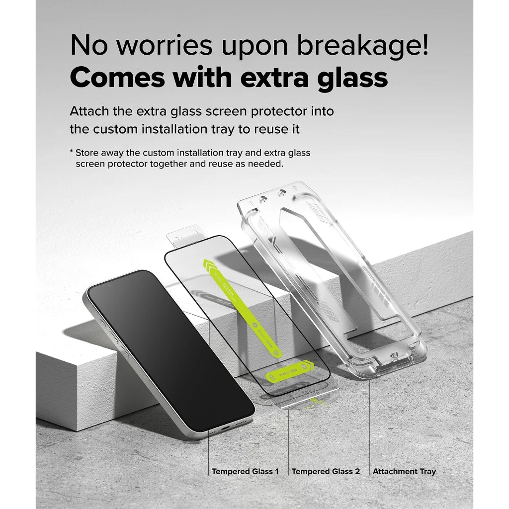 Ringke Easy Slide Tempered Glass for Apple iPhone 16e Screen Protector